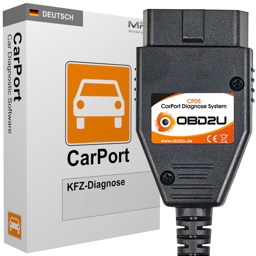 USB OBD KKL Diagnose Gerät CarPort PRO SOFTWARE K-Leitung für VW Audi Seat Skoda von Tuning Fanatics