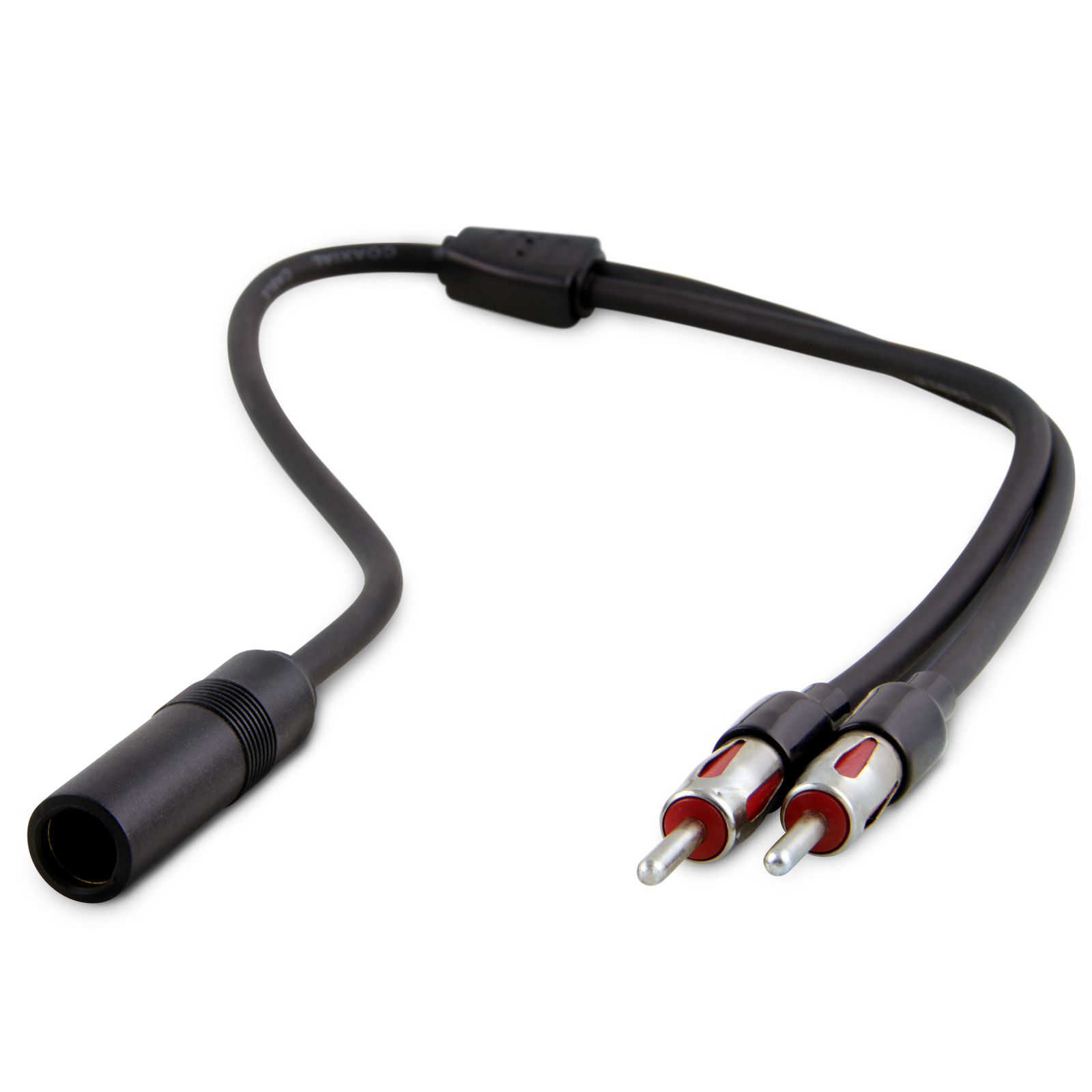 Y-Adapter Antenne Verteiler Splitter Kabel DIN ISO Buchse auf 2x DIN Stecker KFZ von Tuning Fanatics