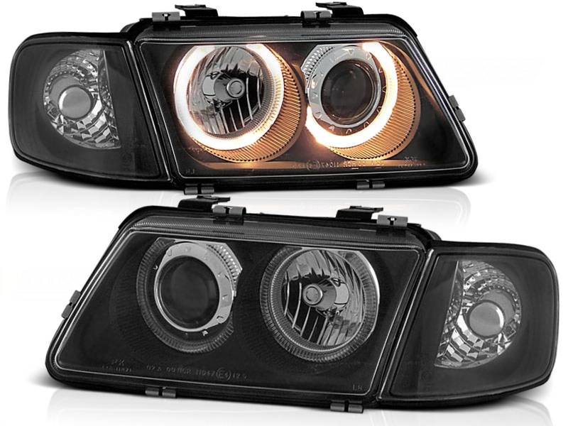 Angel Eyes Scheinwerfer für Audi A3 08.1996-08.2000 in schwarz von Tuning-Tec