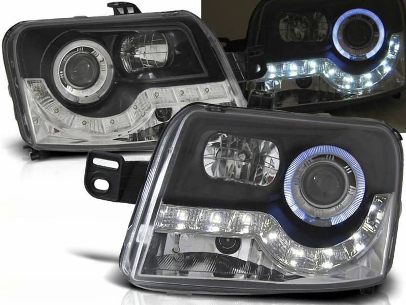 Tuning-Tec LED Scheinwerfer Set für Fiat Panda 2003-2012 in schwarz von Tuning-Tec