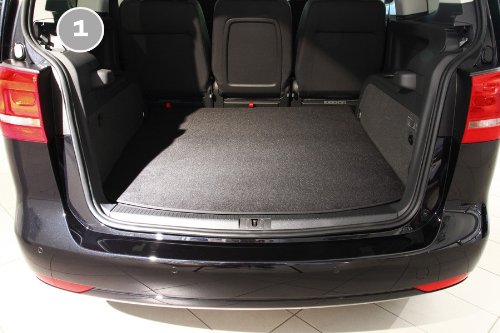 tuning-art 2603 Kofferraummatte für VW Sharan 2 Alhambra 2 7N 2-teilig mit Ladekantenschutz von tuning-art