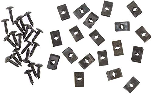 Universal-Feder-Metall-Kfz-U-Clips mit Schrauben, für Roller, 20 Stück von Tuoservo