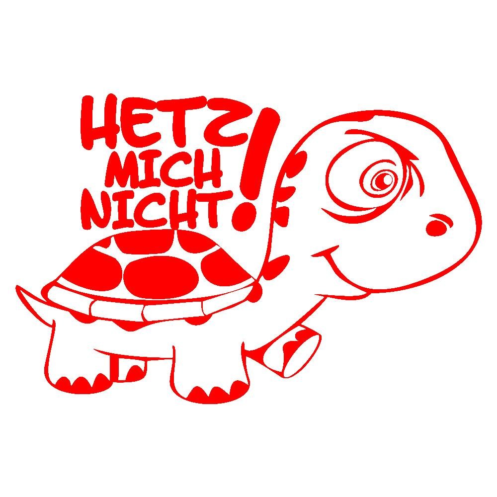 Tuqiang® Hetz Mich Nicht! Turtle Schildkröte Aufkleber Autoaufkleber Car Sticker 15x10cm Rot von Tuqiang