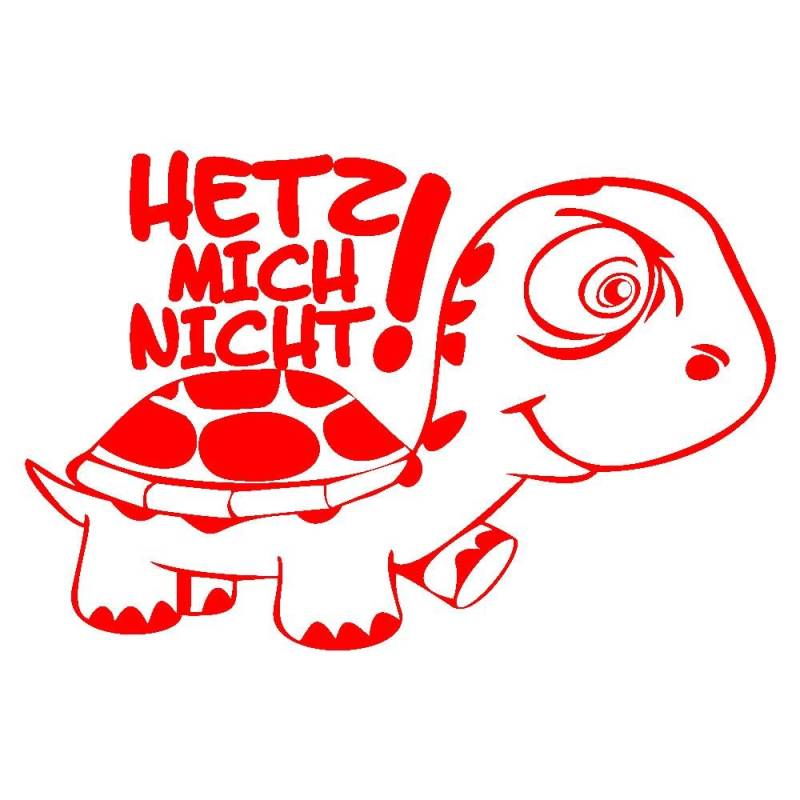 Tuqiang® Hetz Mich Nicht! Turtle Schildkröte Aufkleber Autoaufkleber Car Sticker 15x10cm Rot von Tuqiang