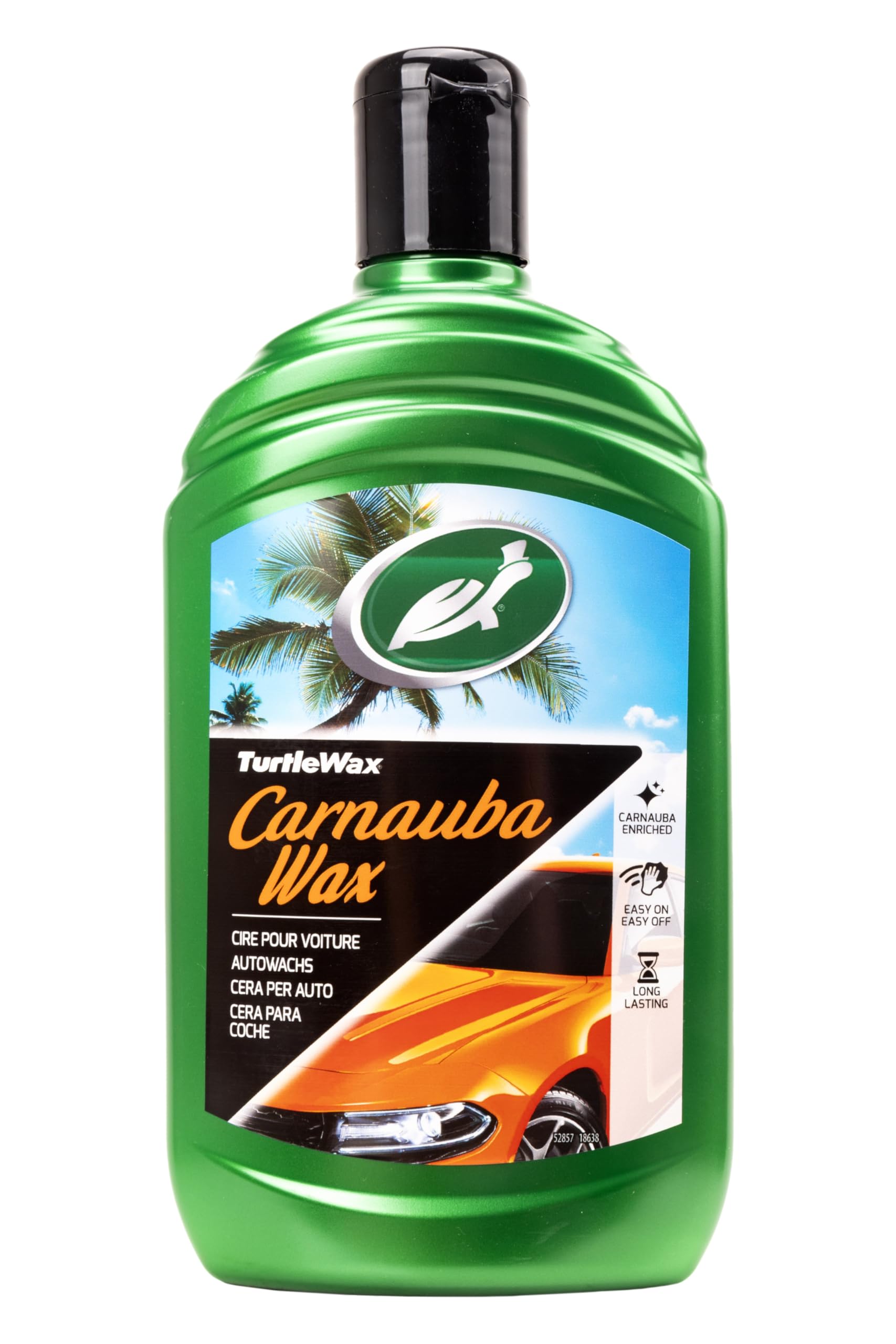 Sparco Turtle Wax 52857 Carnauba flüssiges Autowachs, Schutz und Glanz, lang anhaltend, 500 ml von Turtle Wax