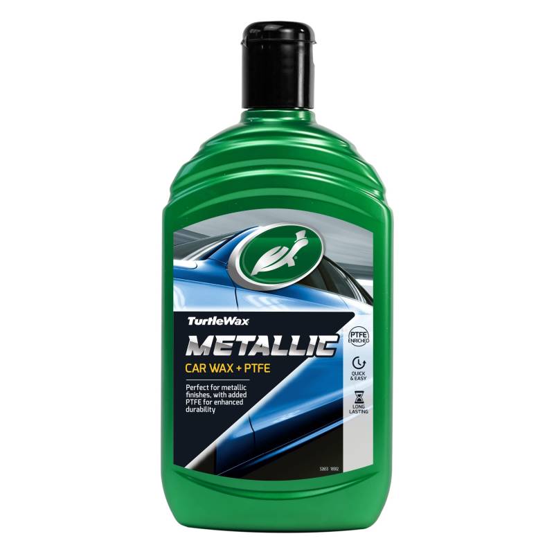 Trutle Wax52653 Metallisches Wachs + Ptfe Flüssiges Autowachs Ultrafeine Politur Hinterlässt Keine Flecken 500ml von Turtle Wax