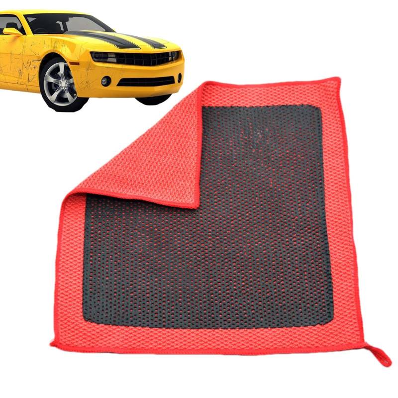 Tuxxjzm Clay Bar Towel | Mesh Mikrofaser Kratz-Dekontamination Clay Bar Handtuch | Auto Detailing Care, verbessert Glanz, Farbe sicher, synthetisches Tontuch für verschiedene Automodelle von Tuxxjzm