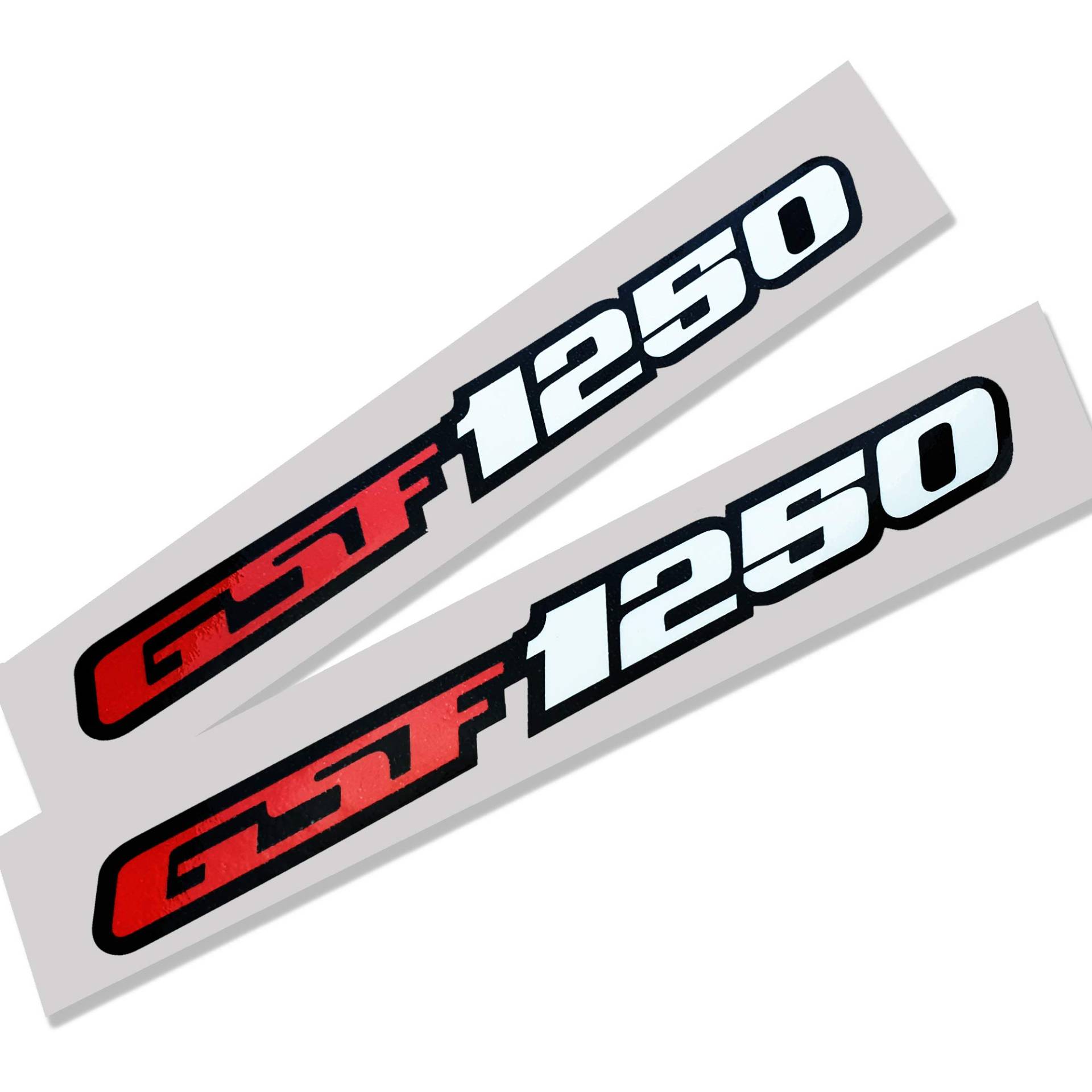 GSF 1250 Graphics x 2 Motorrad-Grafik-Aufkleber, rot, weiß, schwarz von Twisted Melon