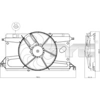 Lüfter, Motorkühlung TYC 820-0002 von Tyc