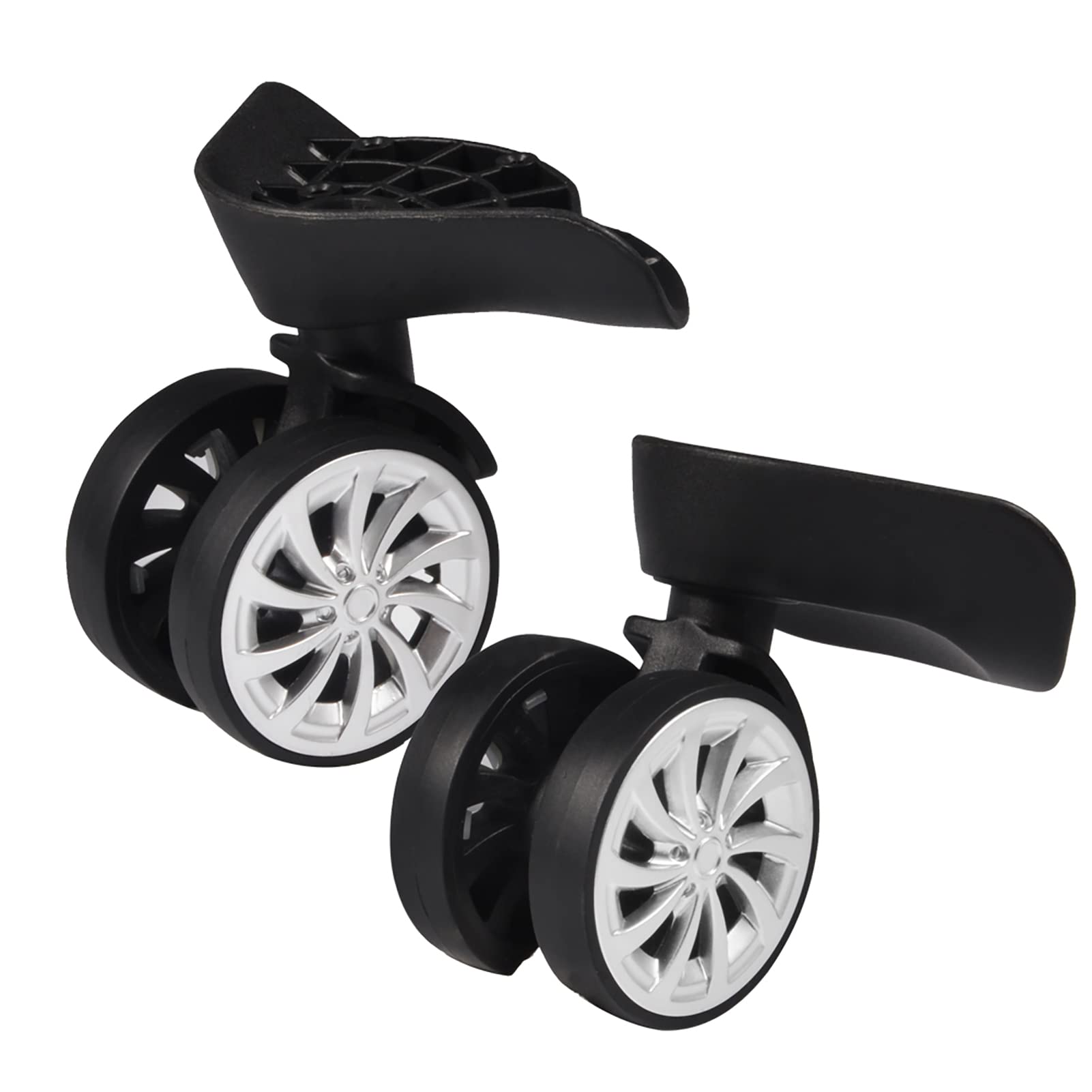 2 Stück Universal Gepäck Koffer Ersat, Gepäck Lenkrollen Koffer Lenkrollen Wheels Ersatz PVC Räder Zubehör Für Trolley Gepäckfer Hartschnk lasocki Ersatzrollen von Tyenaza