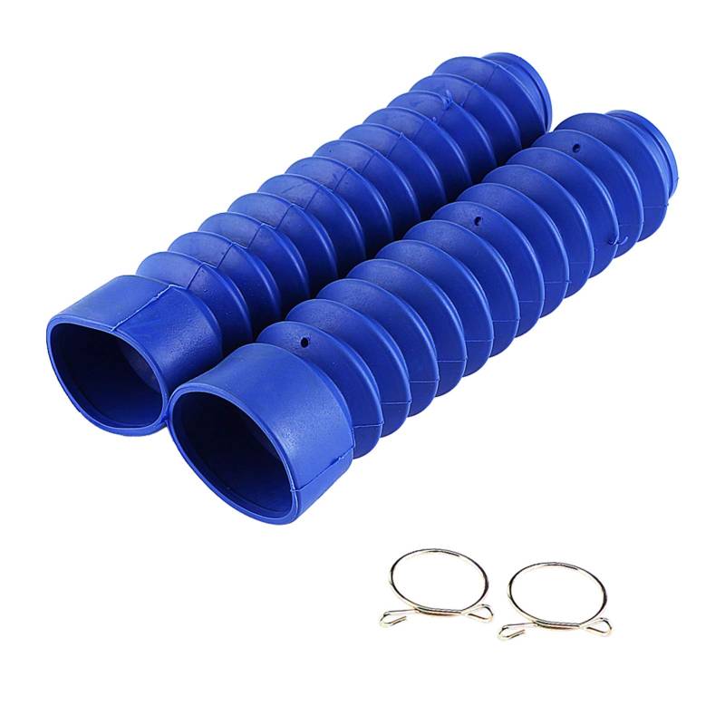 Motorrad Gabelschutz Faltenbalg, 1 Paar 42mm Motorrad Gummi Gabelschützer Faltenbalg Staubschutz Universal Motorrad Gabelrohre Stiefel Gummimanschette Stoßdämpferabdeckung für CQR ATV Dirt Bike(Blau) von Tyenaza