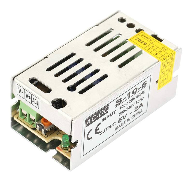 Schaltnetzteil, DC 5V Schaltnetzteil Konstantspannung DC-Display-Netzteil Universalschaltnetzteil AC 110V-220V Schalttreiberadapter Streifen Spannungswandlermodul für die Anzeige(5V 2A) von Tyenaza