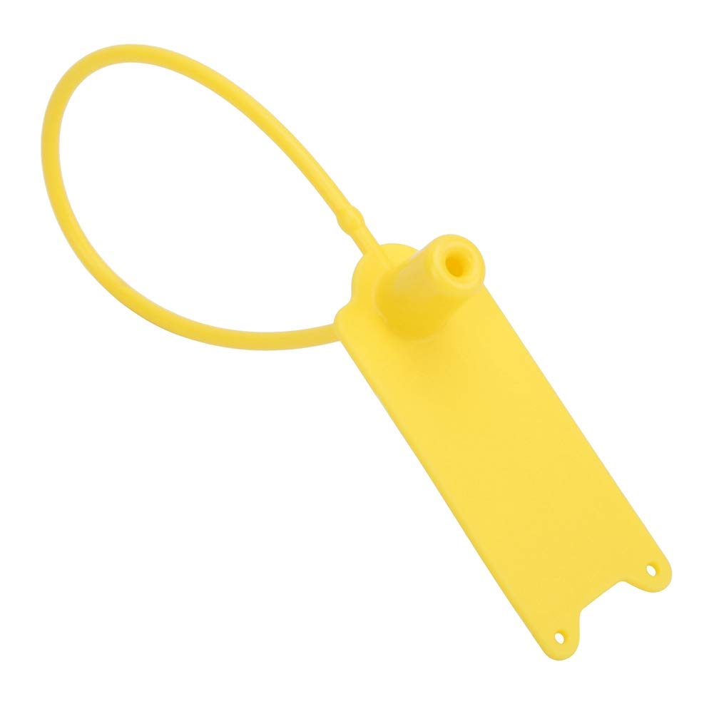 Tyenaza 100 Stück selbstsichernde Kabelbinder, 195 mm, Einweg-Kabelbinder, Diebstahlsicherung, selbstsichernde Krawatte für Kleidung, Koffer, Schuhe, Taschenetiketten (Yellow) von Tyenaza