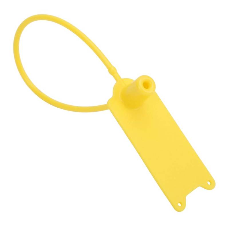 Tyenaza 100 Stück selbstsichernde Kabelbinder, 195 mm, Einweg-Kabelbinder, Diebstahlsicherung, selbstsichernde Krawatte für Kleidung, Koffer, Schuhe, Taschenetiketten (Yellow) von Tyenaza