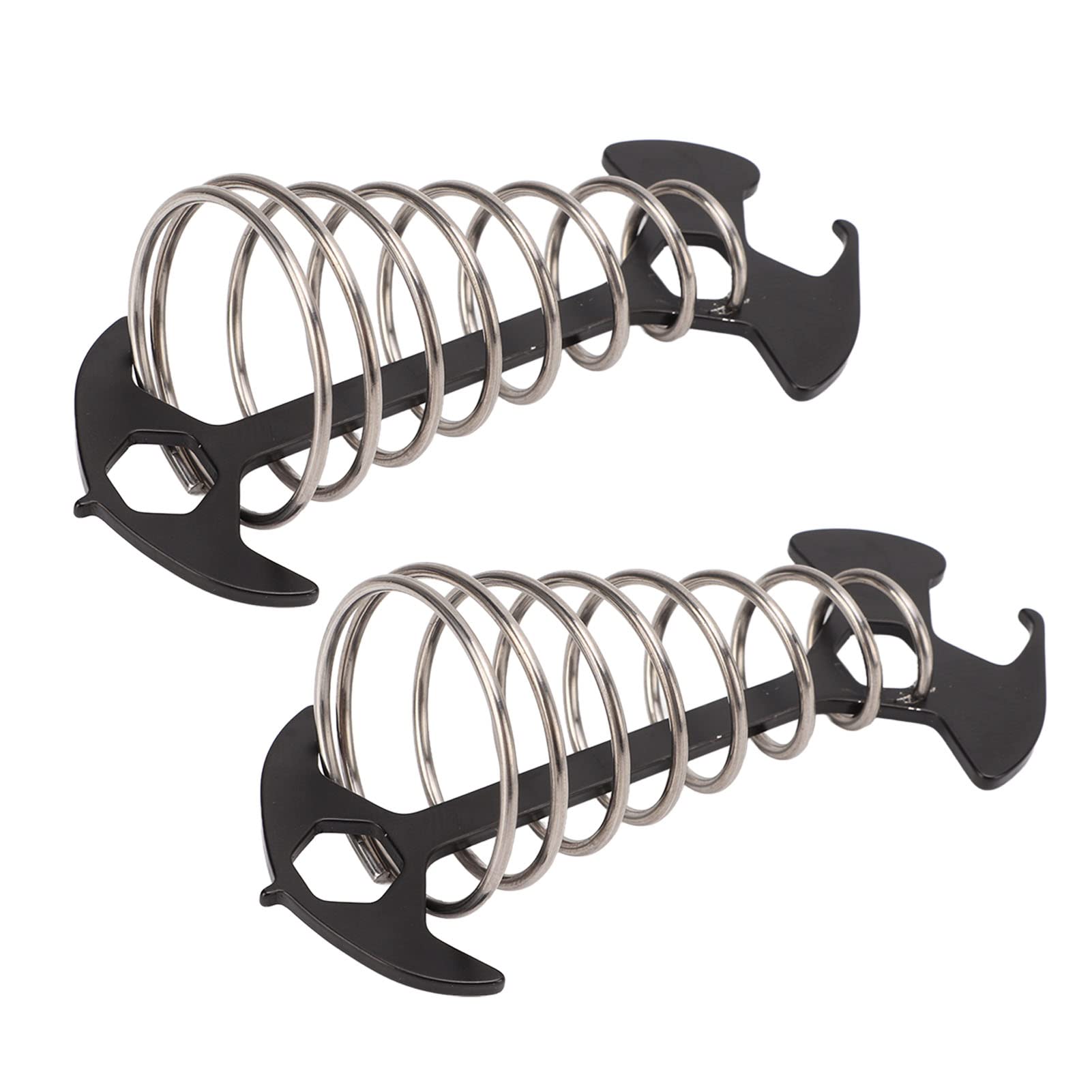 Tyenaza 2pcs Fischknochendeck -Anker -Stifte, Anti -Trip -Deck -Binden -Anker -Stifte Fischknochenform Windseil Strahlungspanner mit Frühling zum Camping -Wandern (Schwarz) von Tyenaza