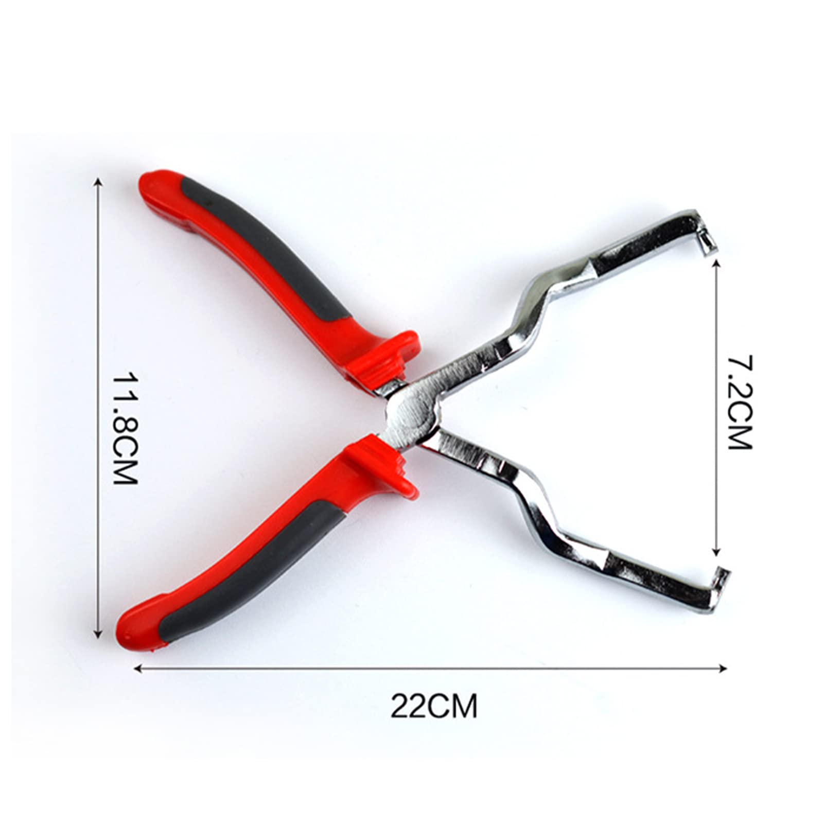 Tyenaza Kraftstoff-/Petroleumleitungszange, 22 x 7,2 cm, Rutschfester PVC-Griff, legierter Stahl, rote Rohrtrennzange zum Entfernen für Autoreparaturen von Tyenaza