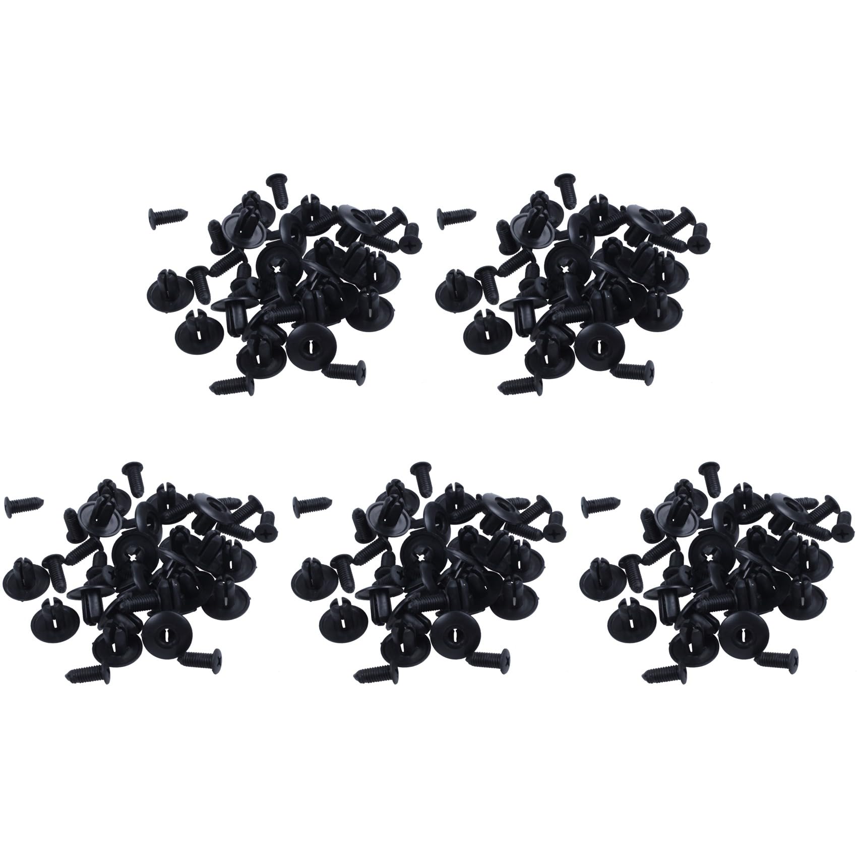 Tynmoel 100 StÜCk 8mm x 20mm Car Buckle Black Seal Clips von Tynmoel