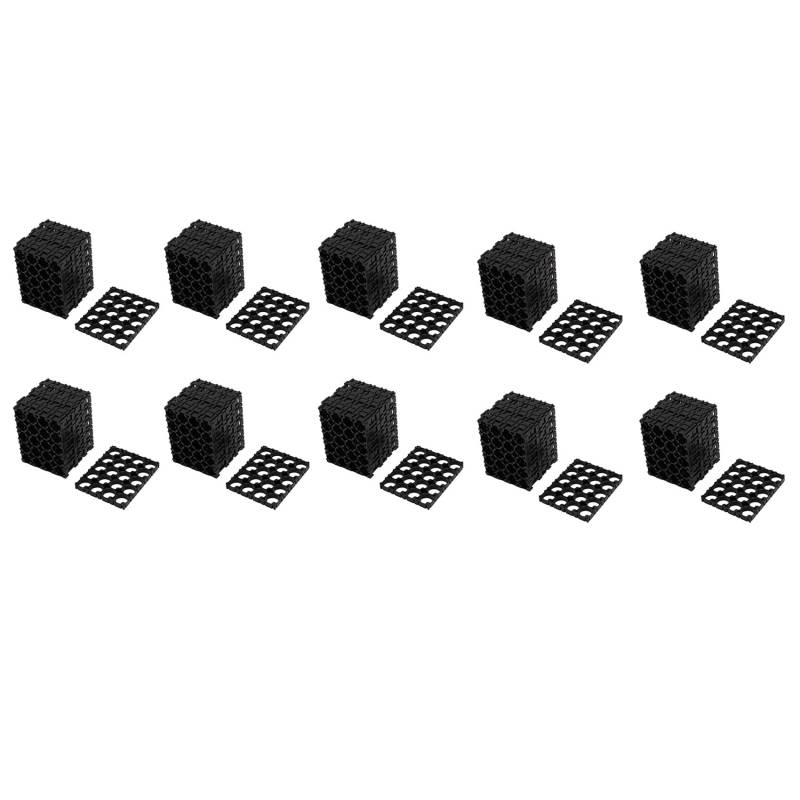 Tynmoel 100PC 18650 Batterie 4X5 Zelle Spacer Strahlende Shell Kunststoff Halter Halterung 18,4 mm von Tynmoel