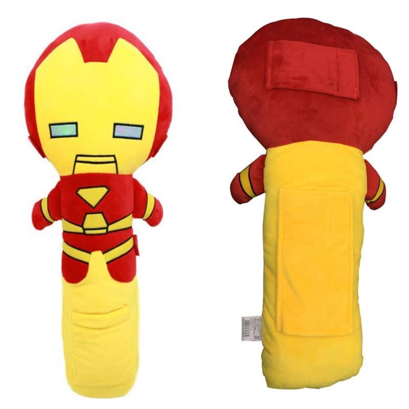 U/K Sicherheitsgurtkissen für Kinder, Fahrzeug-Schulterpolster, Autokissen, Autositzgurtbezug, weicher Sicherheitsgurt, Kopfstütze, Nackenstütze für Kinder (Iron Man) von U/K