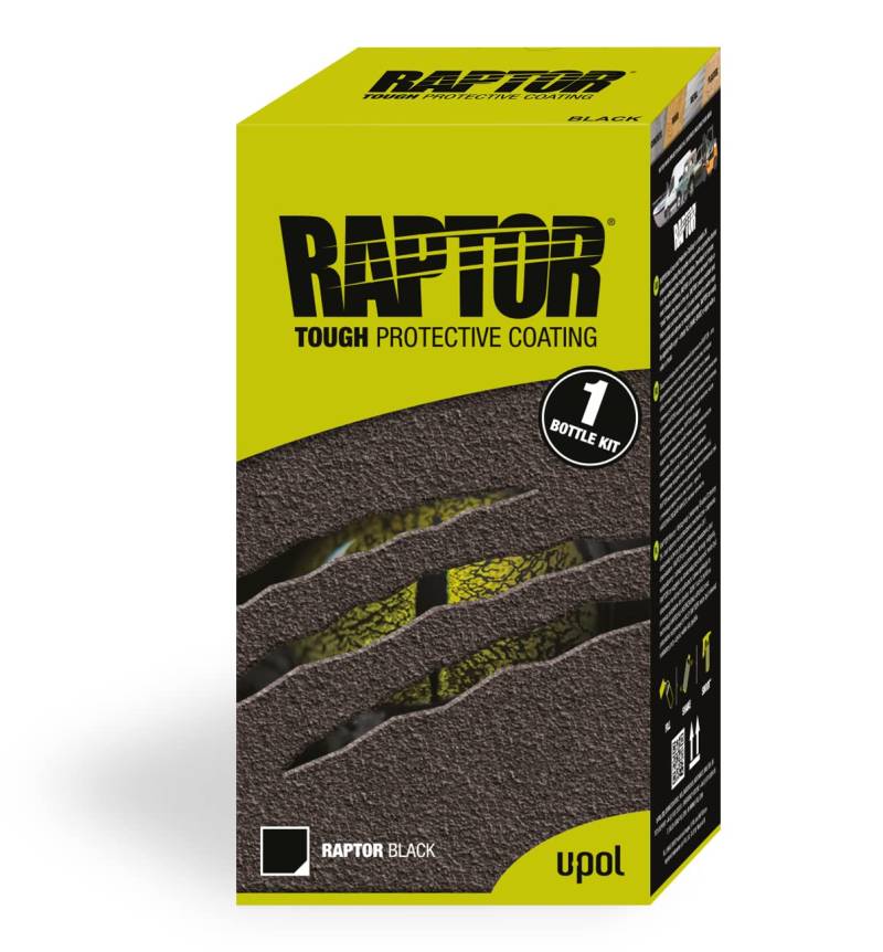 UPOL Raptor schwarz Pick Up Transportflächen Fahrzeug Beschichtung schwarz 948ml inkl. Härter (948ml + Härter) von U-POL