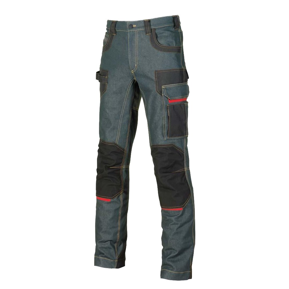 U-Power Herrenhose, Cargo-Jeanshose mit mehreren Taschen, Kniepolstertaschen, abnehmbare Oberschenkeltasche, bequemer Stoff, elastischer Einsatz, Oberbekleidung - RUST JEANS 50 von U Power