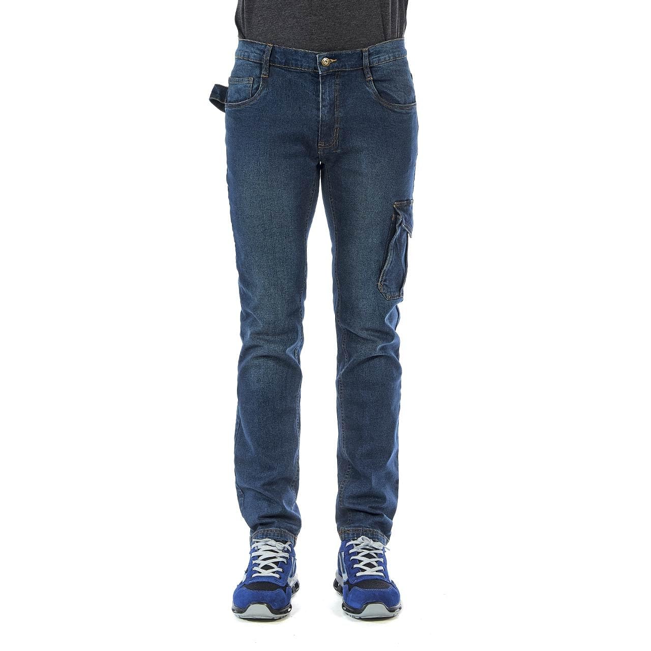 U-Power Jam, Stretch-Jeans für Herren, Rost-Design, gerade Hose, bequemer Baumwollstoff, Freizeitkleidung, viele Taschen, Hose mit geradem Bein - Guado Jeans S von U Power