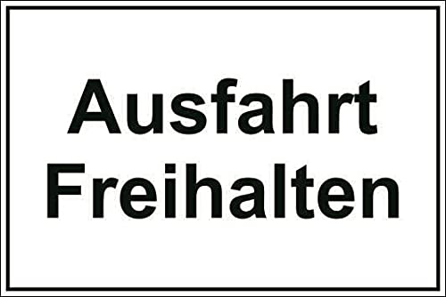 U24 Aufkleber Ausfahrt Freihalten Sticker Konturschnitt von U24