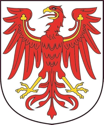 U24 Aufkleber Brandenburg Wappen 27 x 33 cm Autoaufkleber Sticker Konturschnitt von U24