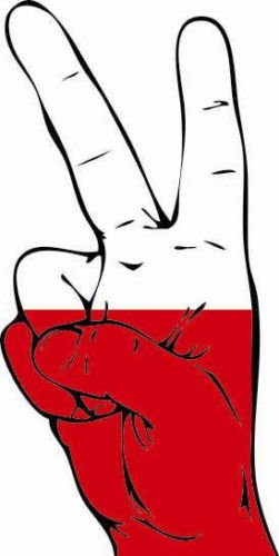 U24 Aufkleber Peace Finger Polen Autoaufkleber Sticker von U24