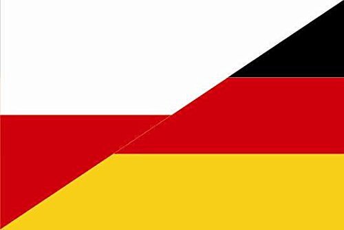 U24 Aufkleber Polen-Deutschland Flagge Fahne 12 x 8 cm Autoaufkleber Sticker von U24