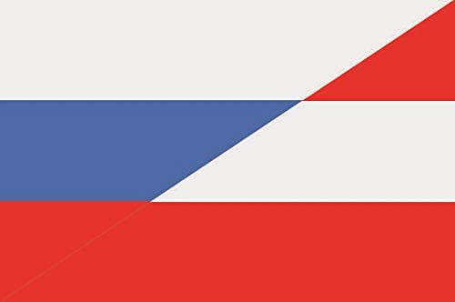 U24 Aufkleber Russland-Österreich Flagge Fahne 8 x 5 cm Autoaufkleber Sticker von U24