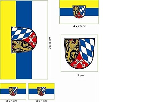 U24 Aufkleberbogen Oberpfalz Aufkleber Set Flagge Fahne von U24