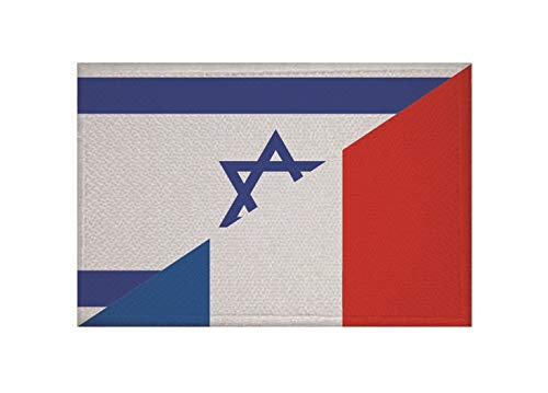 U24 Aufnäher Israel-Frankreich Fahne Flagge Aufbügler Patch 9 x 6 cm von U24