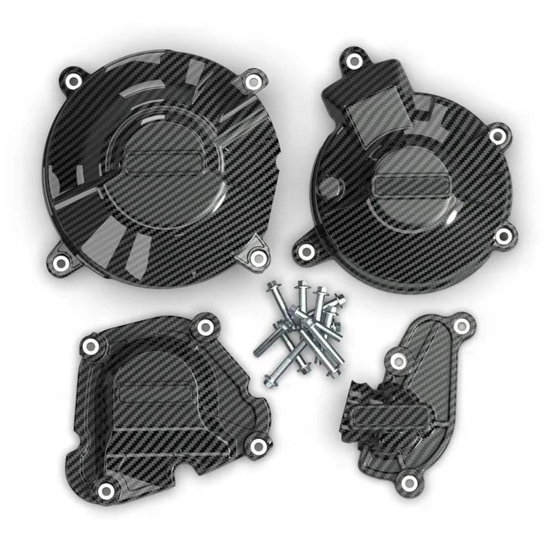 Motorrad-Motorabdeckung, Schutz für Yamaha MT-09 2021–2023, XSR900 2022–2023, FZ-09, Tracer 900, Scrambler 2021–2023, Motorschutz-Set (Carbon-Textur) von UANGLI