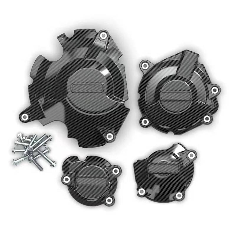 Motorrad-Motorschutzabdeckung für Suzuki GSX-S750 2017 2018 2019 2021 2022 2023 Kupplungsschutzabdeckungs-Set Motorschutz-Set (Carbon-Textur) von UANGLI