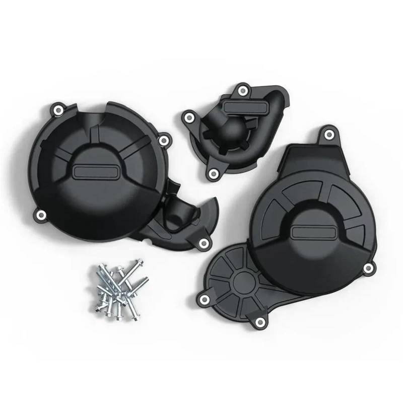 Motorschutzabdeckung für Aprilia für Tuono 660 2021-2023 RS660 2021-2023 Motorrad Kupplungsschutzabdeckung Set Motorschutz-Set (Schwarz) von UANGLI