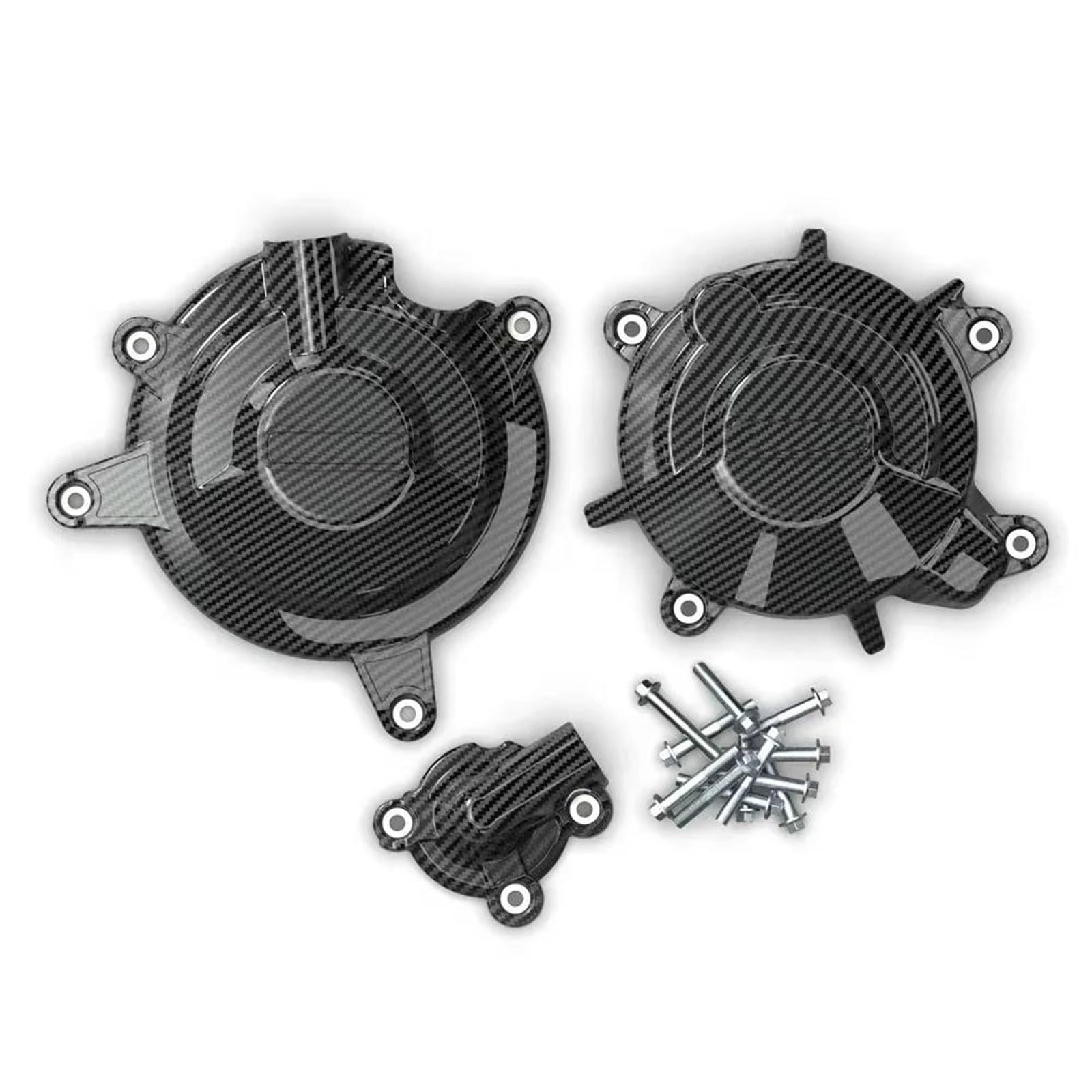 Motorschutzabdeckung für Kawasaki, Ninja 500, Ninja 500 2024, Motorrad-Kupplungsschutzabdeckungs-Set, Motorschutz-Set (Carbon-Textur) von UANGLI