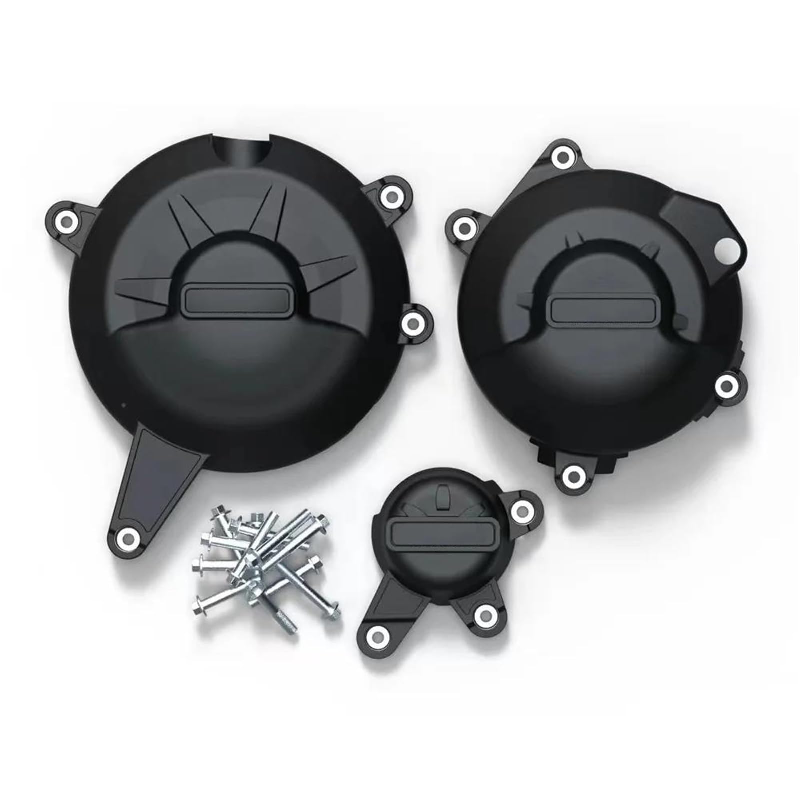 Motorschutzabdeckung für Kawasaki Z650 für Ninja 650 2017 2018 2019 2020 2021 2022 2023 Motorrad Kupplungsschutzabdeckung Set Motorschutz-Set (Schwarz) von UANGLI