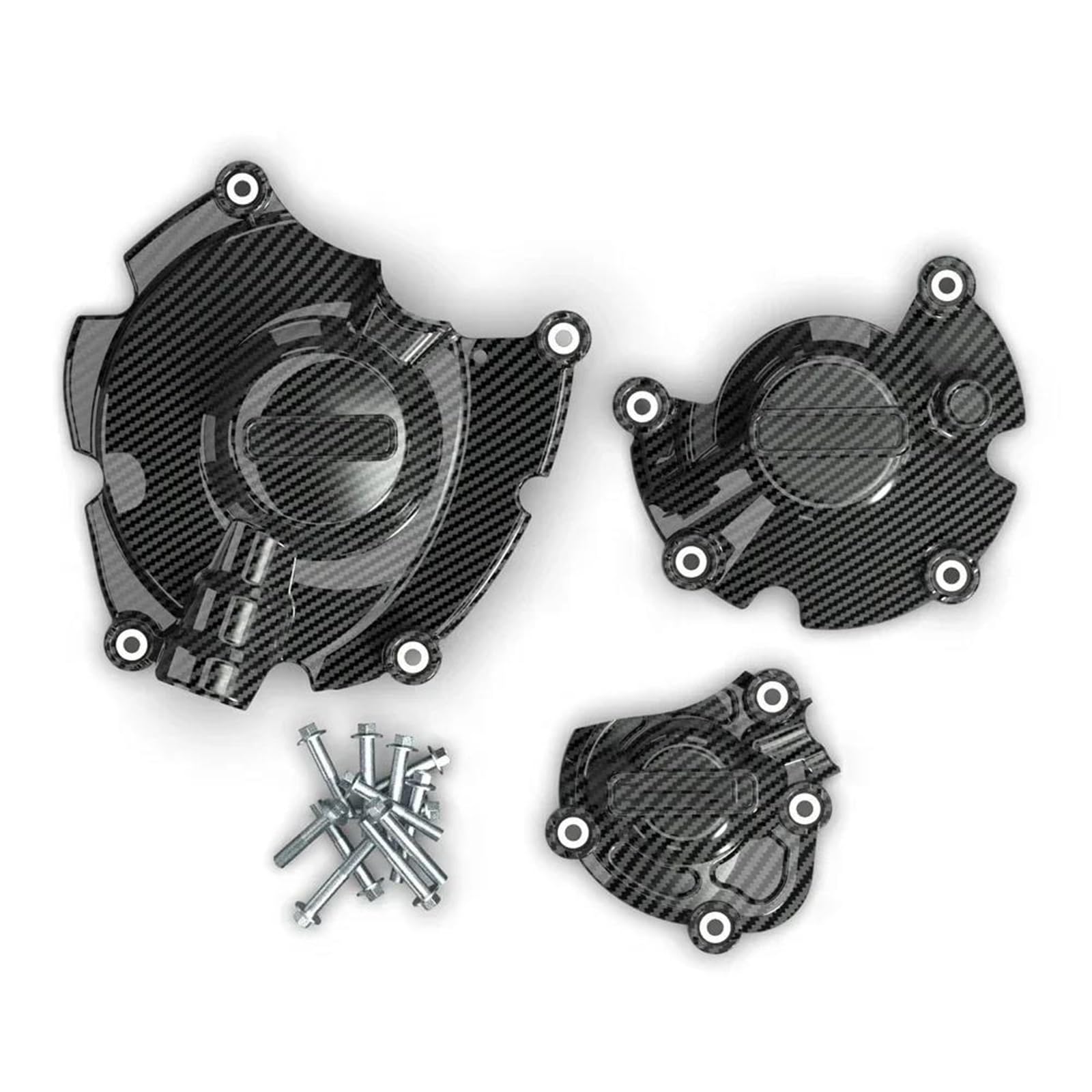 Motorschutzabdeckung für Yamaha YZF R1 R1M 2015 ~ 2023 2022 2021 2020 2019 2018 Kupplungsschutz-Set Motorschutz-Set (Carbon-Textur) von UANGLI