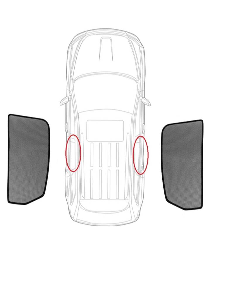 Sonnenschutzschirm Für Porsche Cayenne 2019–2023 Sonnenschutz Fürs Auto Atmungsaktiver Sonnenschutz Sichtschutz Sonnenschutz (Color : Rear Windows) von UANGLI