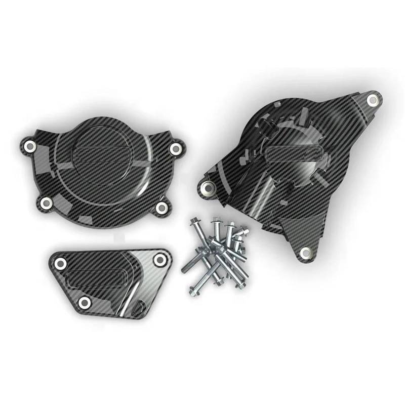 UANGLI Motorrad Motor Schutzhülle Für Yamaha YZF-R6 YZF R6 2006-2024 2018 2019 2020 2021 2022 Kupplung Schutzhülle Set Motorschutzsatz(Carbon Texture) von UANGLI