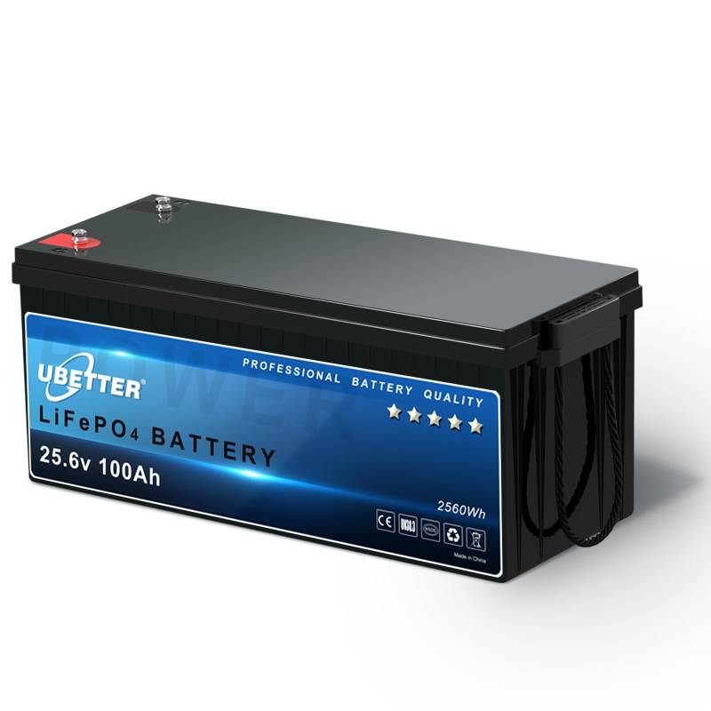 UBETTER 24V 100Ah LiFePO4 Batterie, 24V Lithium Batterie mit 100A BMS, Max. 2560Wh, 4000+ Mal Tiefzyklus, Unterstützung in Serie/Parallelschaltung, perfekt für Innen und Außen, Solaranlagen,Wohnwagen von UBETTER