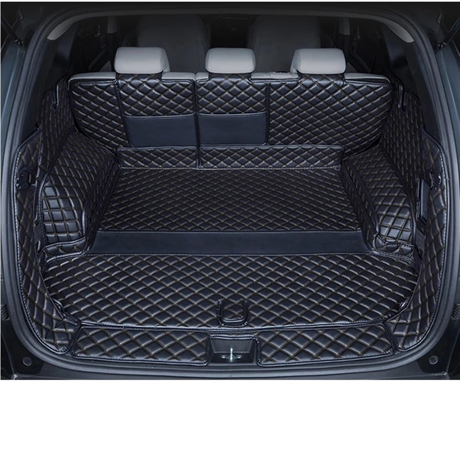 Kompatibel mit Hyundai für Tucson NX4 2021 2022 2023, Kofferraum-Schutzmatten, Kofferraumauskleidung, Teppiche, Abdeckpolster, vollständig umschlossener Innenraum Heckklappenmatte(2,Full cover) von UEGVJIAS