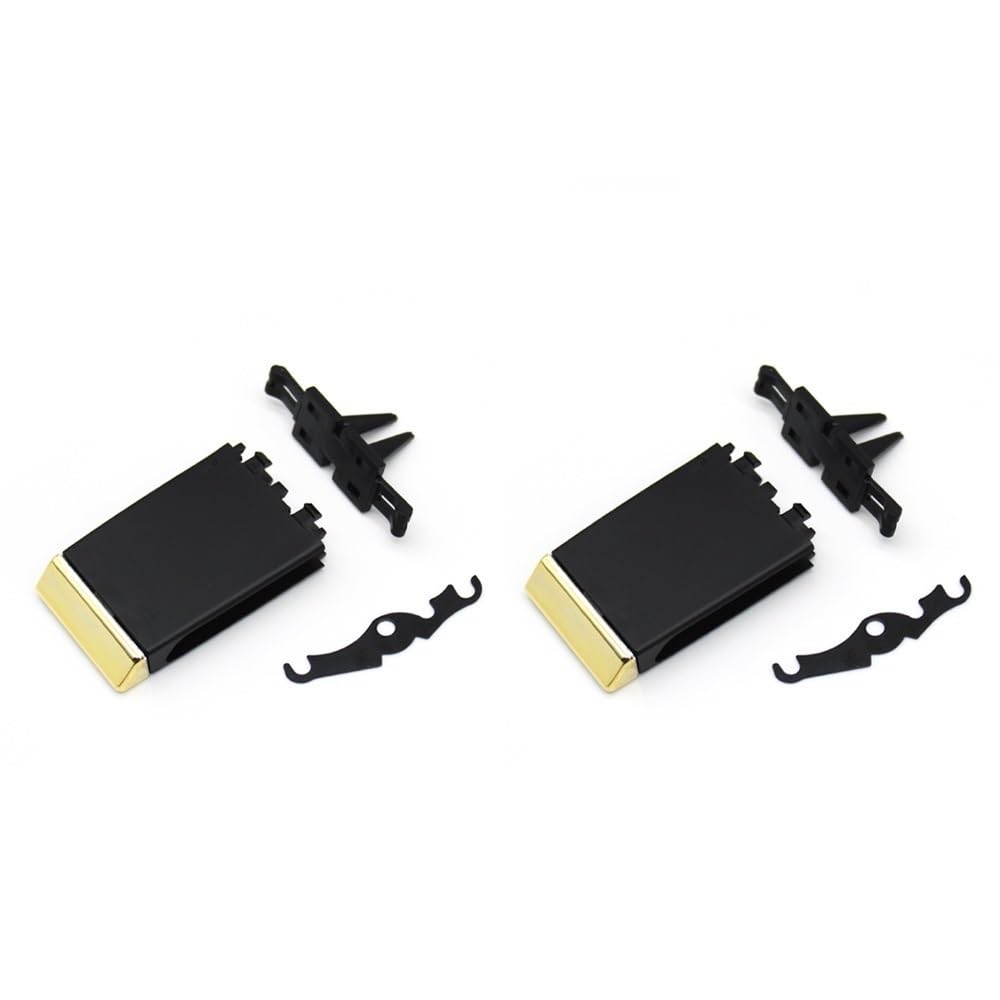 UEGVJIAS Auto Lüftungsschlitze Kompatibel Mit Maserati Für Quattroporte 2013–2022 Auto Vorne Und Hinten Klimaanlage AC-Entlüftungsgitter Laschenclip Reparatursatz 670011357(Model B 2PCS) von UEGVJIAS