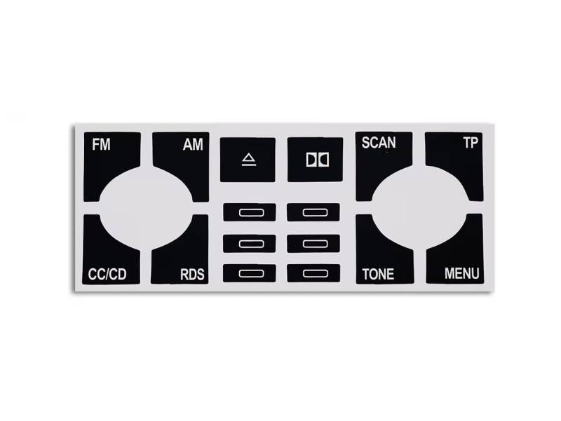 UEGVJIAS Autodekoration Kompatibel Mit Für A4 B6 B7 2000-2008 Reparaturaufkleber Fensterheberschalter Knopf Reparatursatz Armaturenbrett Panel ESP Alarm Klima(Radio Type A) von UEGVJIAS