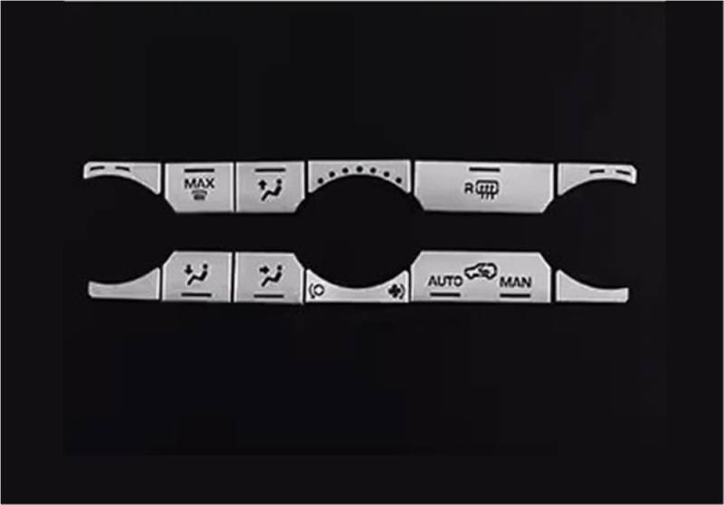 UEGVJIAS Autodekoration Kompatibel Mit Range Für Rover Für Evoque L538 2012–2019 Innentastenabdeckung Verkleidung Tuning Chrom AC-Tastenaufkleber Terrain Control(AC Type B) von UEGVJIAS