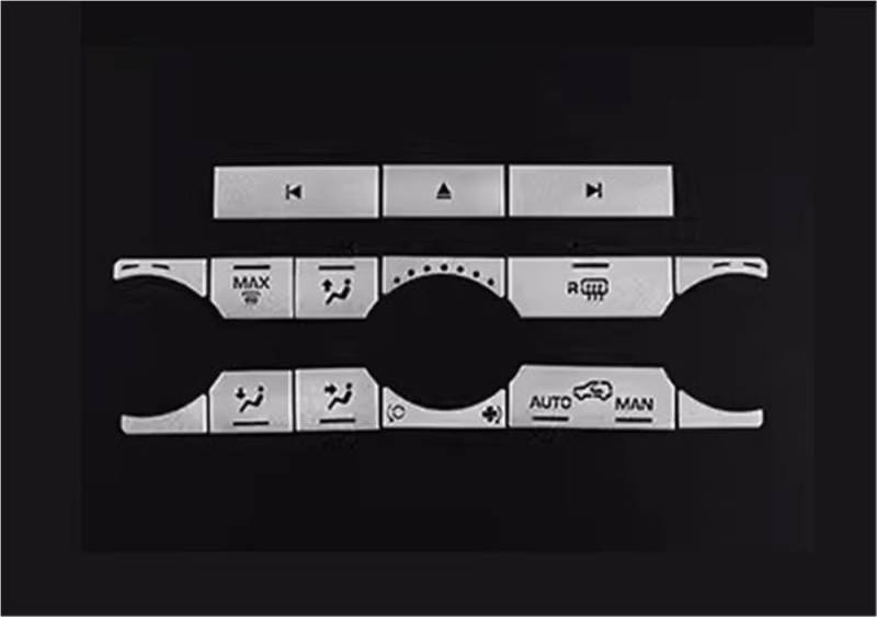 UEGVJIAS Autodekoration Kompatibel Mit Range Für Rover Für Evoque L538 2012–2019 Innentastenabdeckung Verkleidung Tuning Chrom AC-Tastenaufkleber Terrain Control(AC Type D) von UEGVJIAS