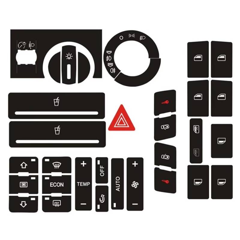 UEGVJIAS Autodekoration Kompatibel mit A2 1996–2003 Autoradio ESP-Scheinwerfer-Einstellknopf Reparatur abgenutzter Knopfschalter-Zubehör von UEGVJIAS