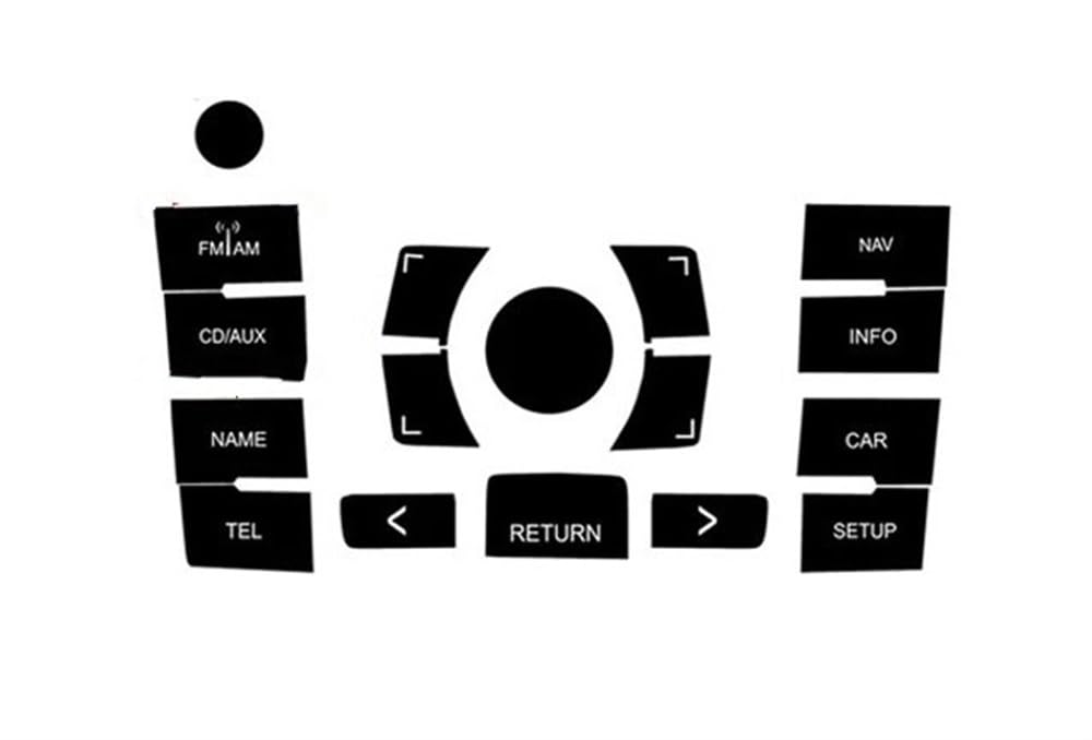 UEGVJIAS Autodekoration Kompatibel mit A8 D3 2004–2009, Autoknopf-Reparatur-Aufkleber, Zubehör, Auto-Tuning-Aufkleber, Armaturenbrett, Mittelkonsole, Türschlösser(Style1) von UEGVJIAS