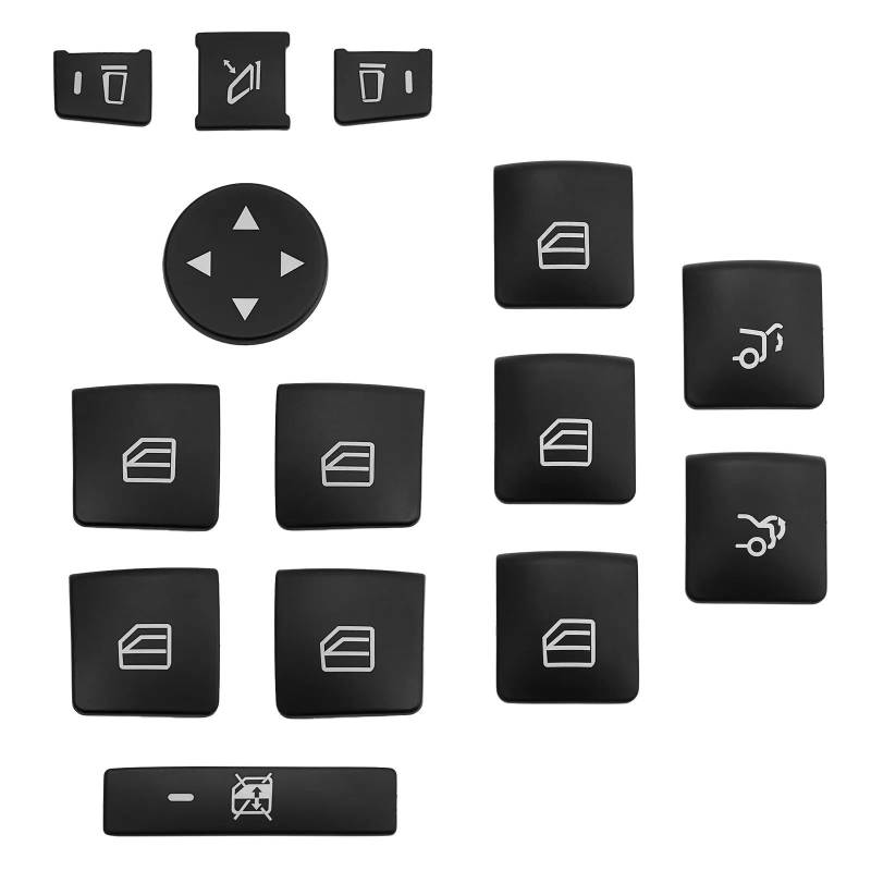 UEGVJIAS Autodekoration Kompatibel mit Benz Für GLA GLK ML GL A B C E G Klasse W204 X166 ABS Autotür Armlehne Fenster Schalter Panel Taste Trim Abdeckung Aufkleber von UEGVJIAS